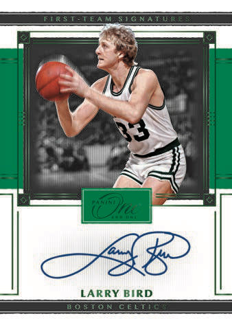 2020-21-Panini-One-and-One-Basketball-NBA-Cards-First-Team-Signatures-Larry-Bird-auto