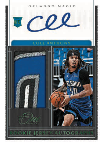 2020-21-Panini-One-and-One-Basketball-NBA-Cards-Rookie-Jersey-Autographs-Cole-Anthony-RC-RPA