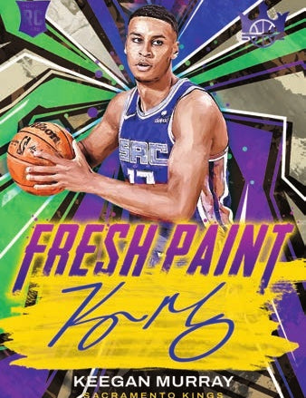 2022-23-Panini-Court-Kings-Basketball-NBA-Cards-Fresh-Paint-Autographs-Violet-Keegan-Murray-RC