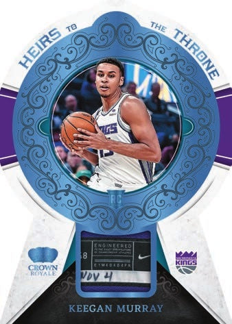 2022-23-Panini-Crown-Royale-Basketball-NBA-Cards-Heirs-to-the-Throne-die-cut-Keegan-Murray-RC