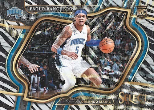 2022-23-Panini-Select-Basketball-Cards-Base-Courtside-Rookie-RC-Paolo-Banchero-Zebra-Prizms-SP