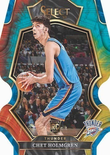 2022-23-Panini-Select-Basketball-Cards-Base-Premier-Level-Tie-Dye-Prizms-Chet-Holmgren-RC